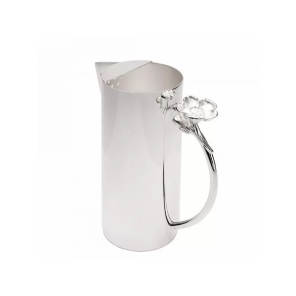 Jarra Para Água Orfèvrerie Royale Flor Em Prata