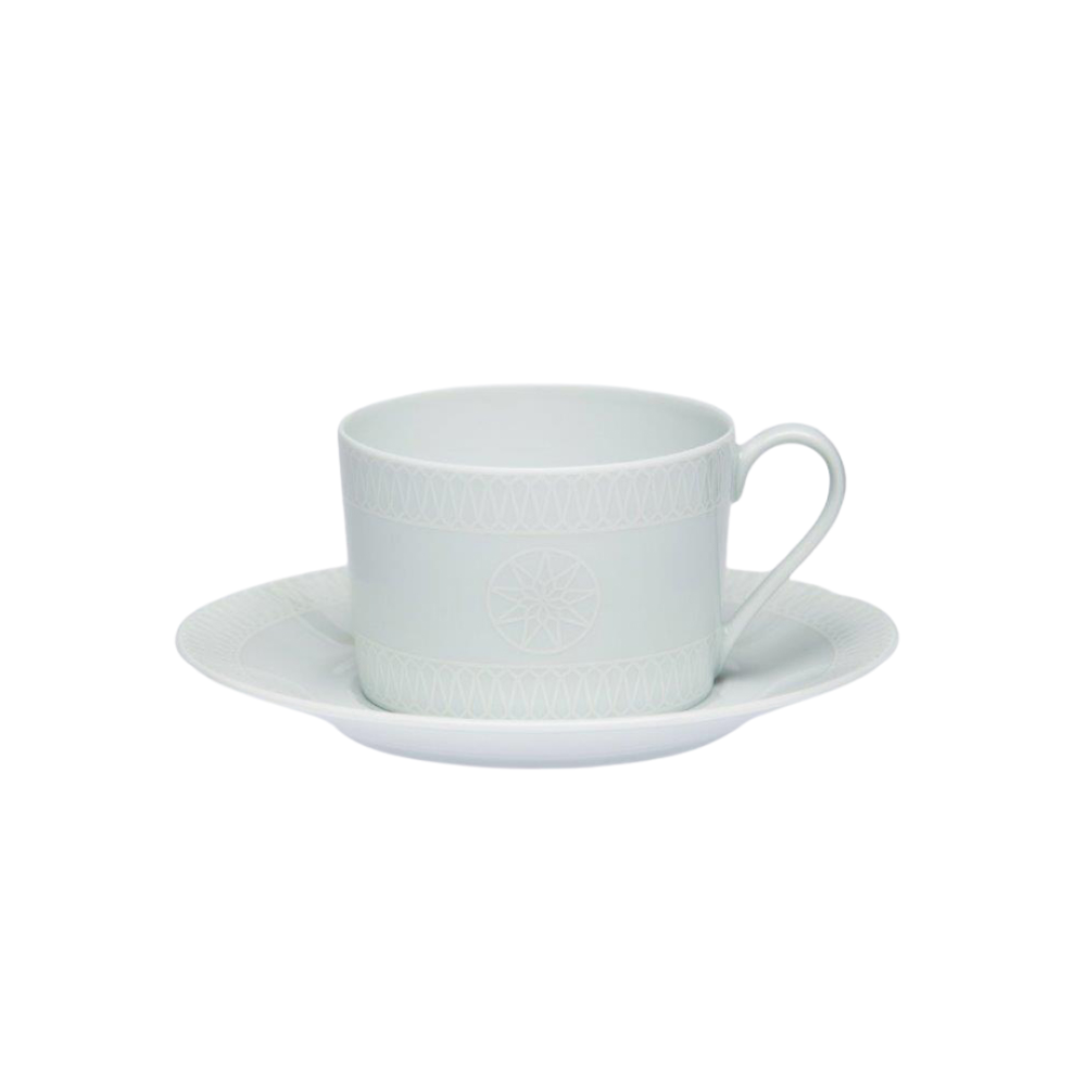 Jg C/6 Xicaras de Cafe C/ Pires Royale Limoges Recamier White Sta 100 Ml