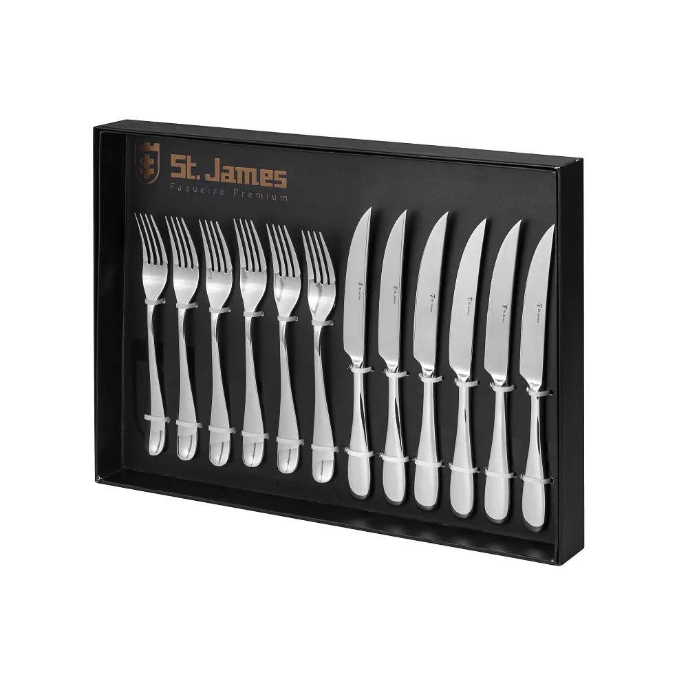 Jogo c/ 12 peças para Churrasco St. James Serenity Aco Inox