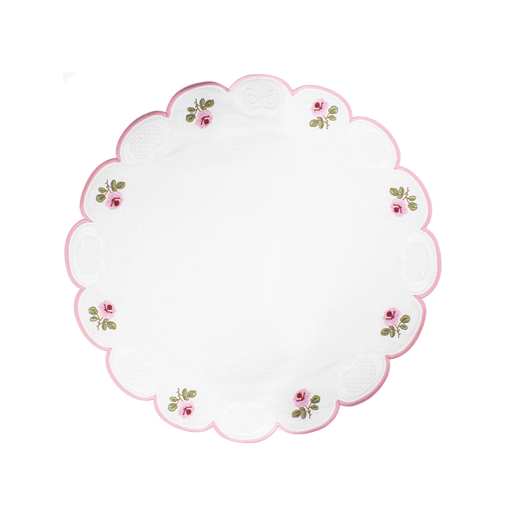 Jogo Americano Redondo Flor de Liss La Vie En Rose - Cada