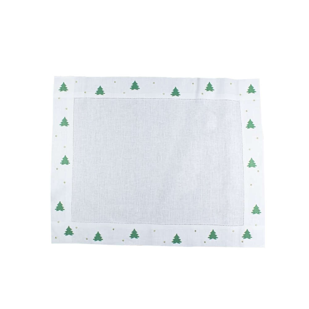 Jogo Americano Retangular Flor de Liss Encantos de Natal Arvore 40 X 50 Cm