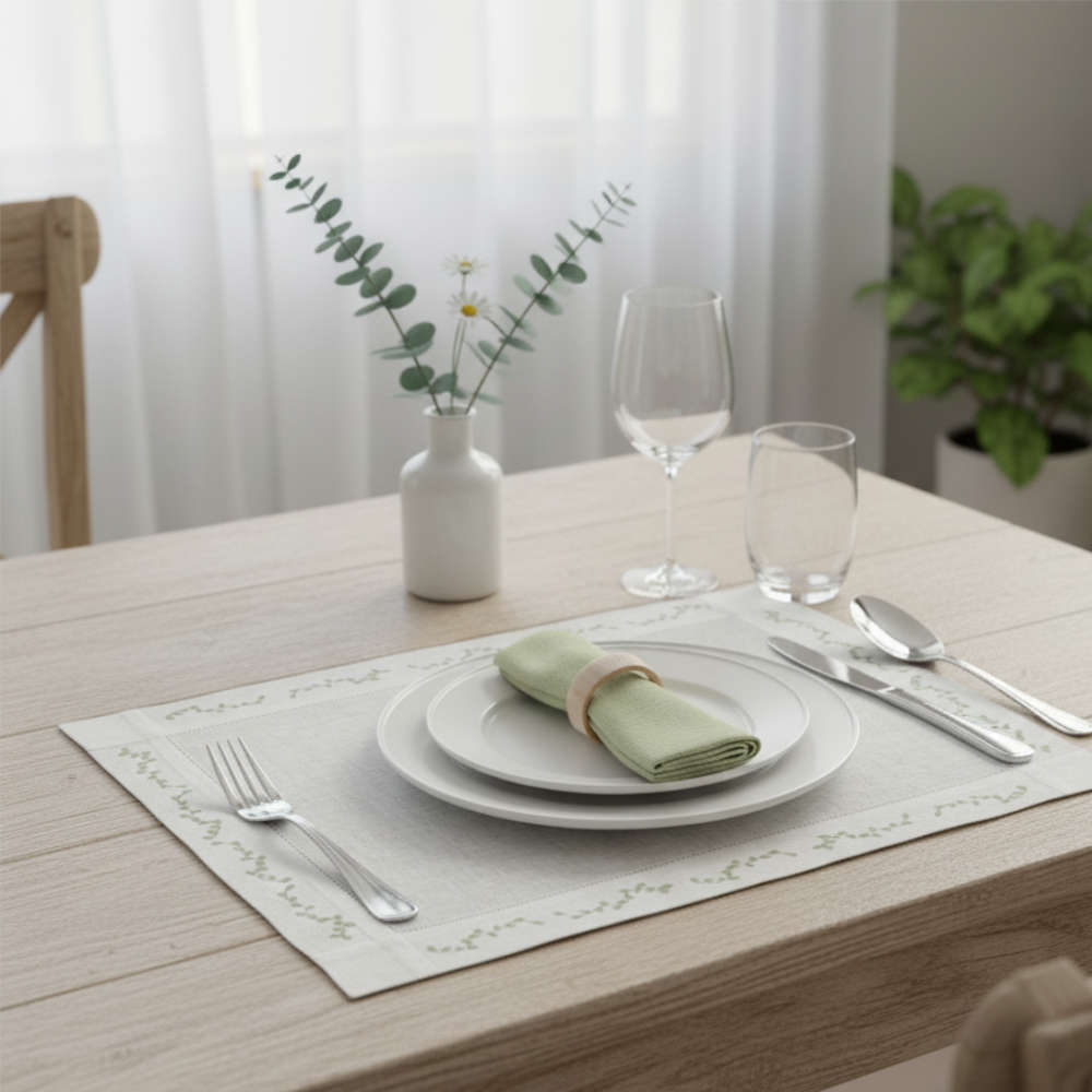 Jogo Americano Retangular Flor de Liss Flores de Anna 50 X 40 Cm