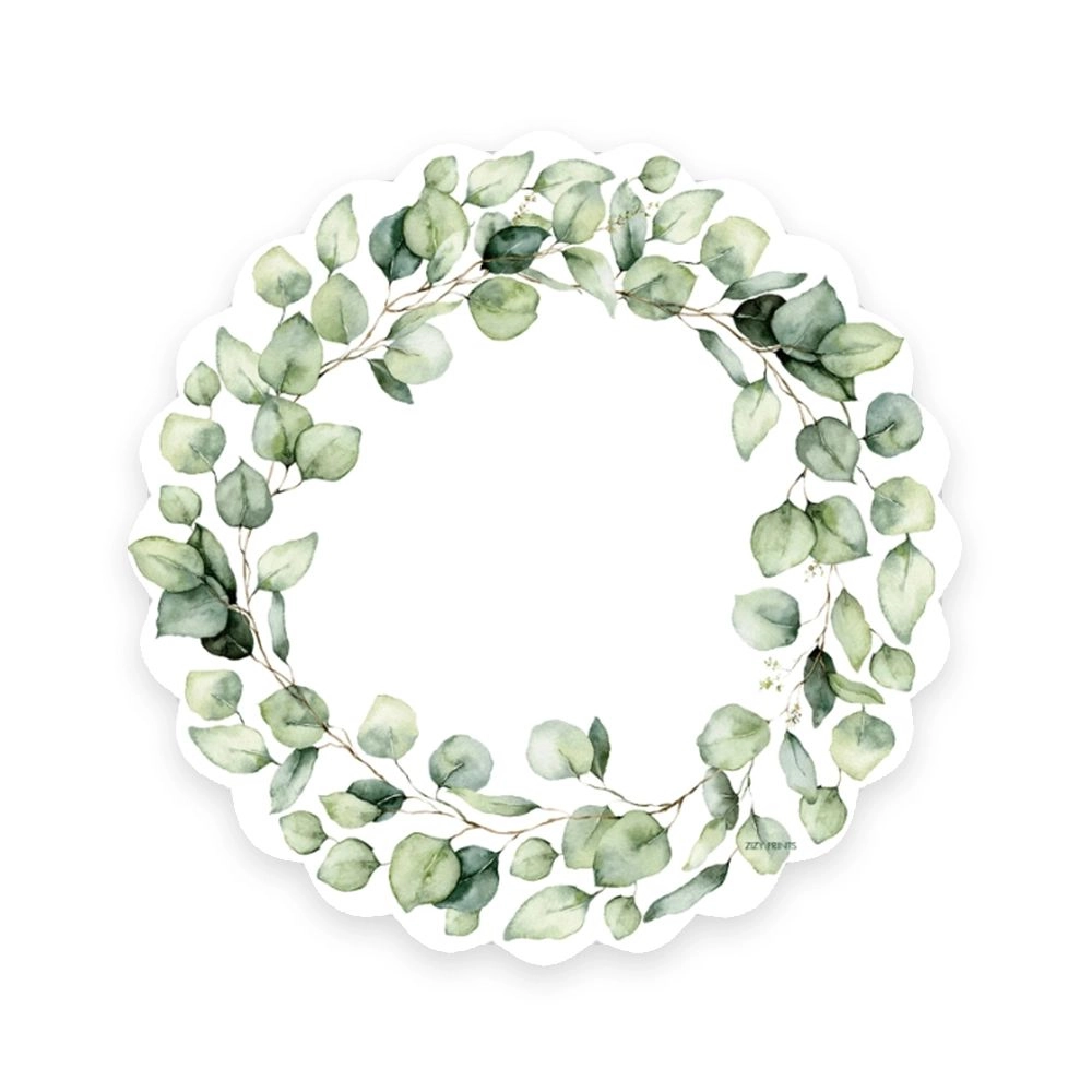 Jogo C/ 12 Lugares Americanos Folhas Verdes - Zizy Prints