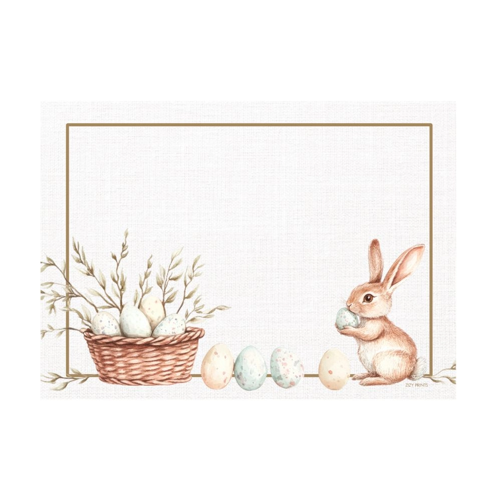 Jogo C/ 12 Lugares Americanos Pascoa Bunny - Zizy Prints Jogo C/ 12 Lugares Americanos Pascoa Bunny - Zizy Prints