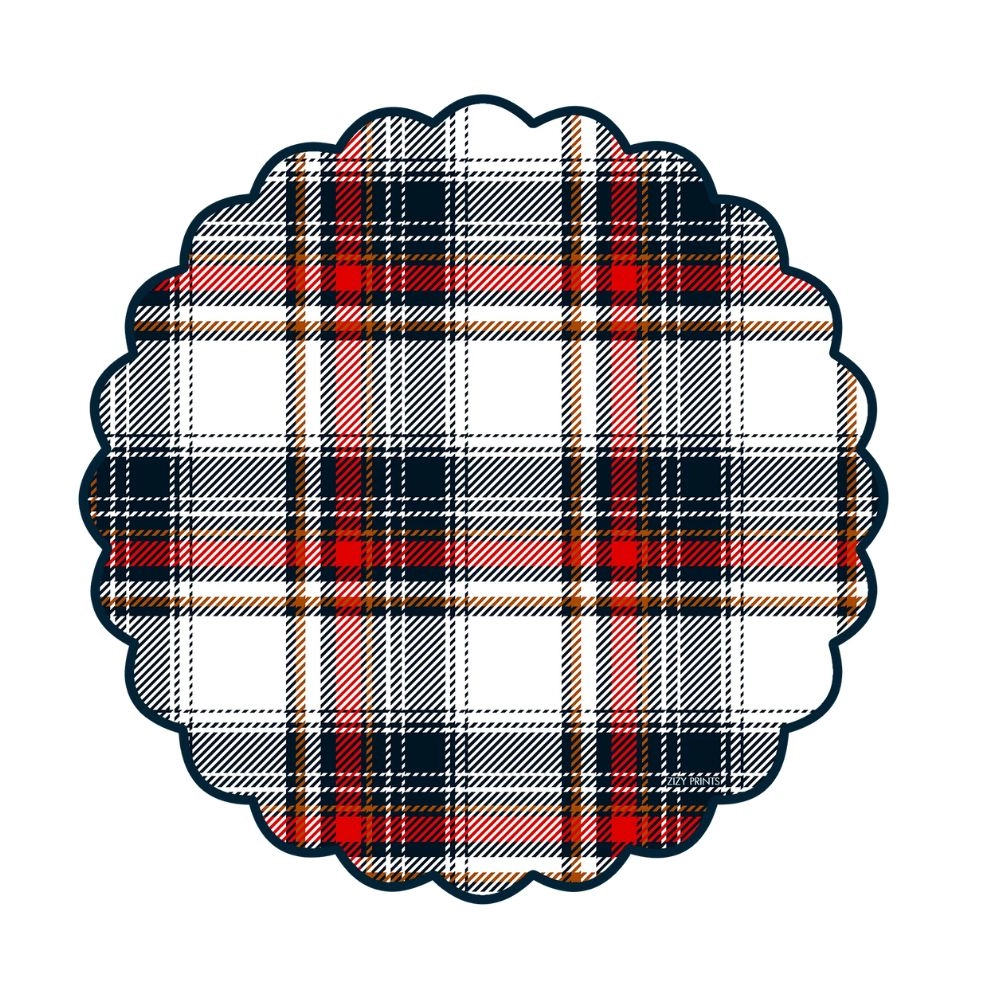 Jogo C/ 12 Lugares Americanos Redondo Scott - Zizy Prints Jogo C/ 12 Lugares Americanos Redondo Scott - Zizy Prints