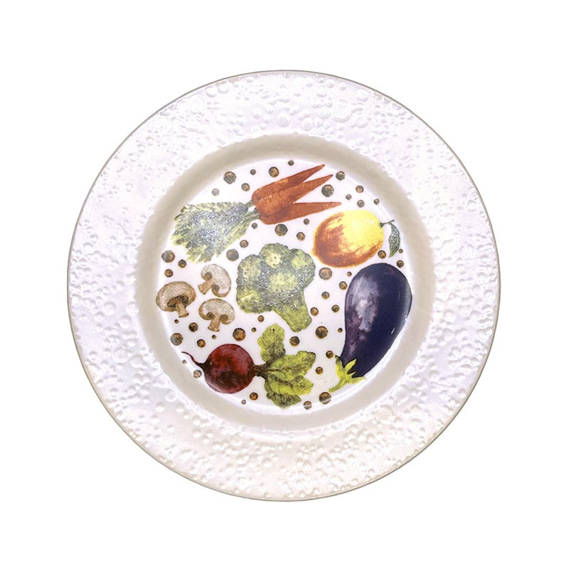Jogo C/ 6 Pratos Sobremesa Cs Horta 21 Cm