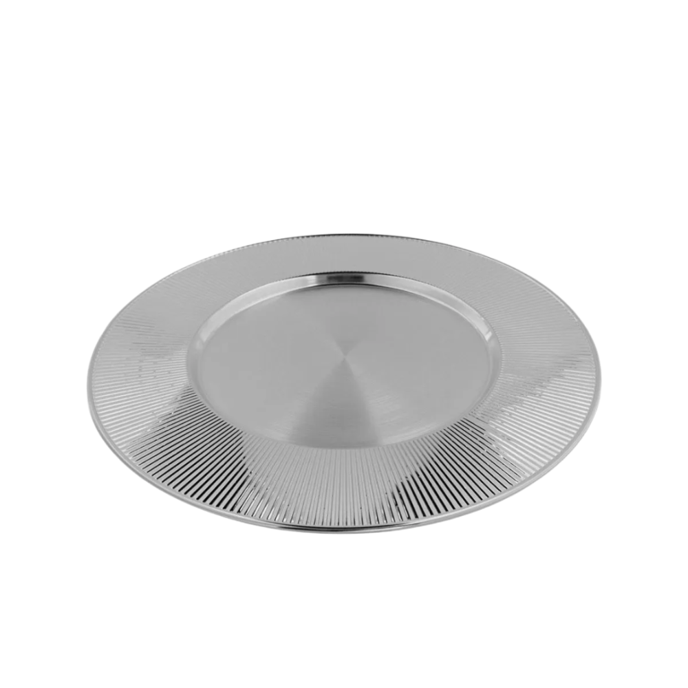 Jogo C/ 6 Sousplat  Riva Craquele 32 Cm