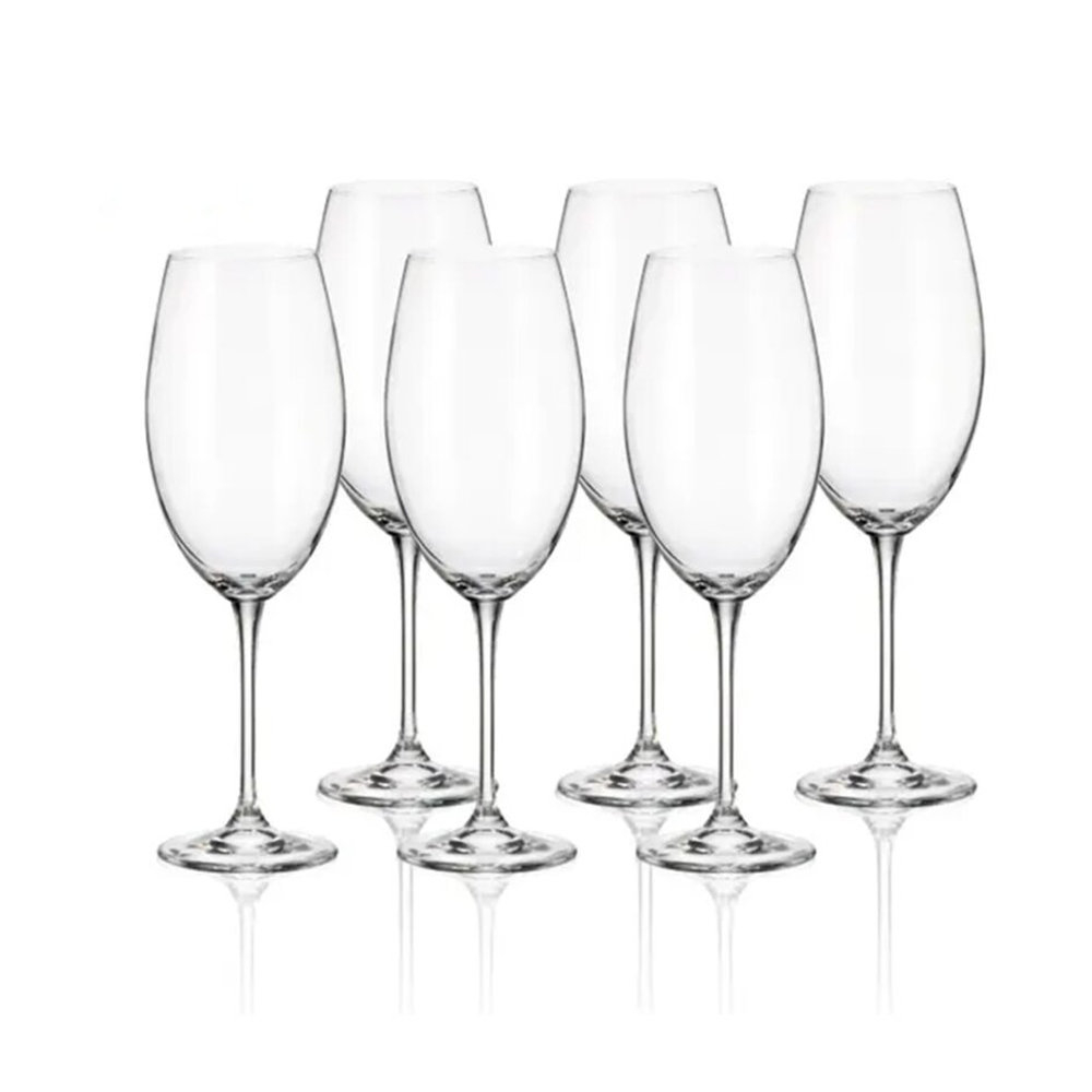 Jogo C / 6 Tacas Para Vinho Tinto Bohemia Fulica 630 Ml