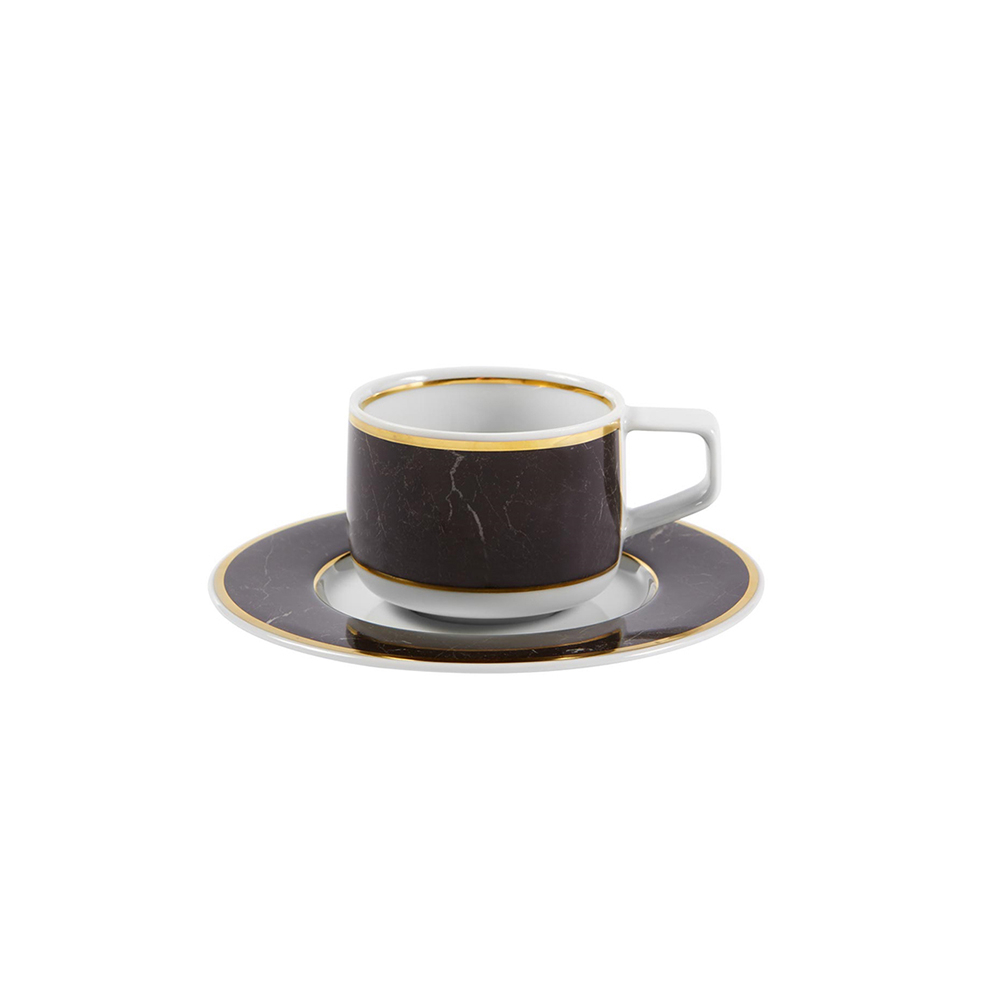 Jogo C/ 6 Xicaras de Cafe C/ Pires Carrara Vista Alegre 90 Ml Jogo C/ 6 Xicaras de Cafe C/ Pires Carrara Vista Alegre 90 Ml