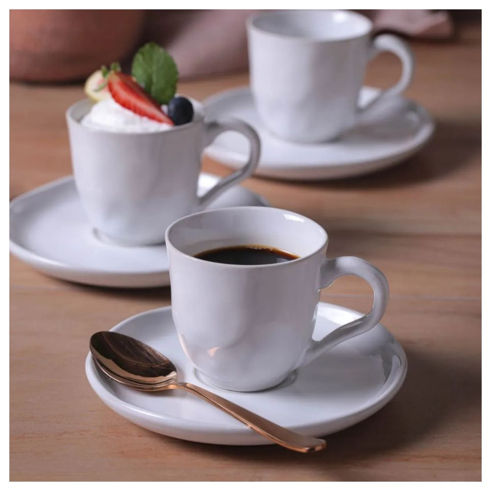 Jogo C/ 6 Xicaras Para Cafe Porto Brasil Bio New White 120 Ml Jogo C/ 6 Xicaras Para Cafe Porto Brasil Bio New White 120 Ml