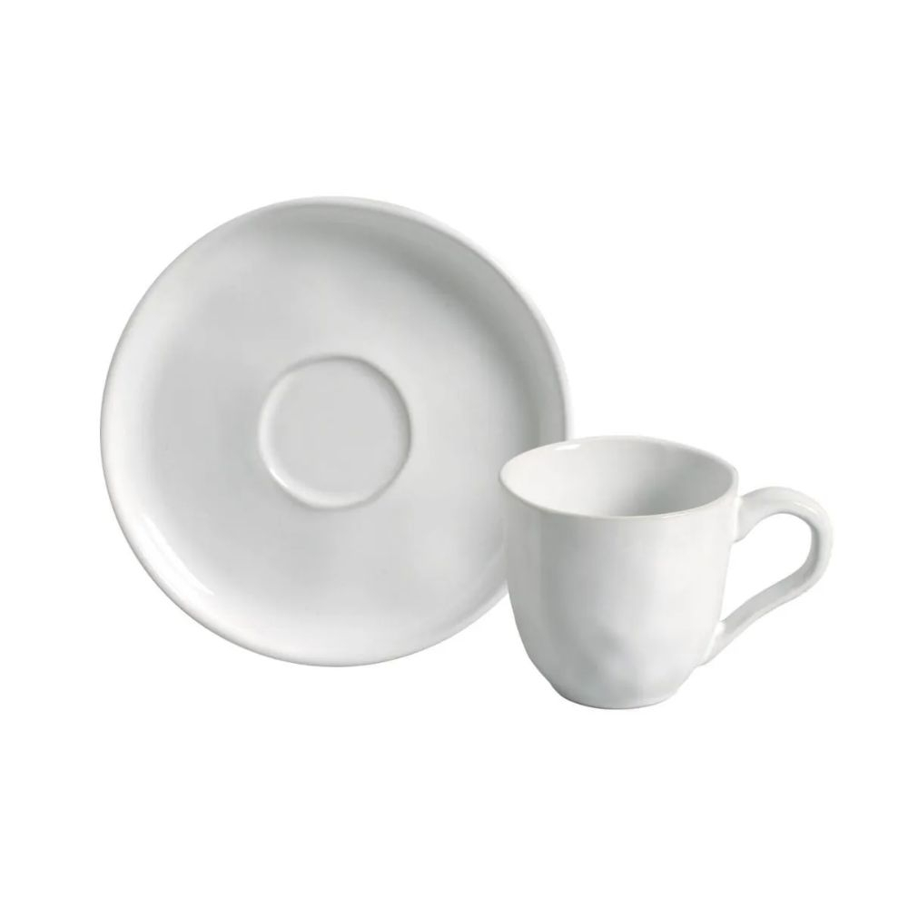 Jogo C/ 6 Xicaras Para Cha Porto Brasil Bio New White 170 Ml