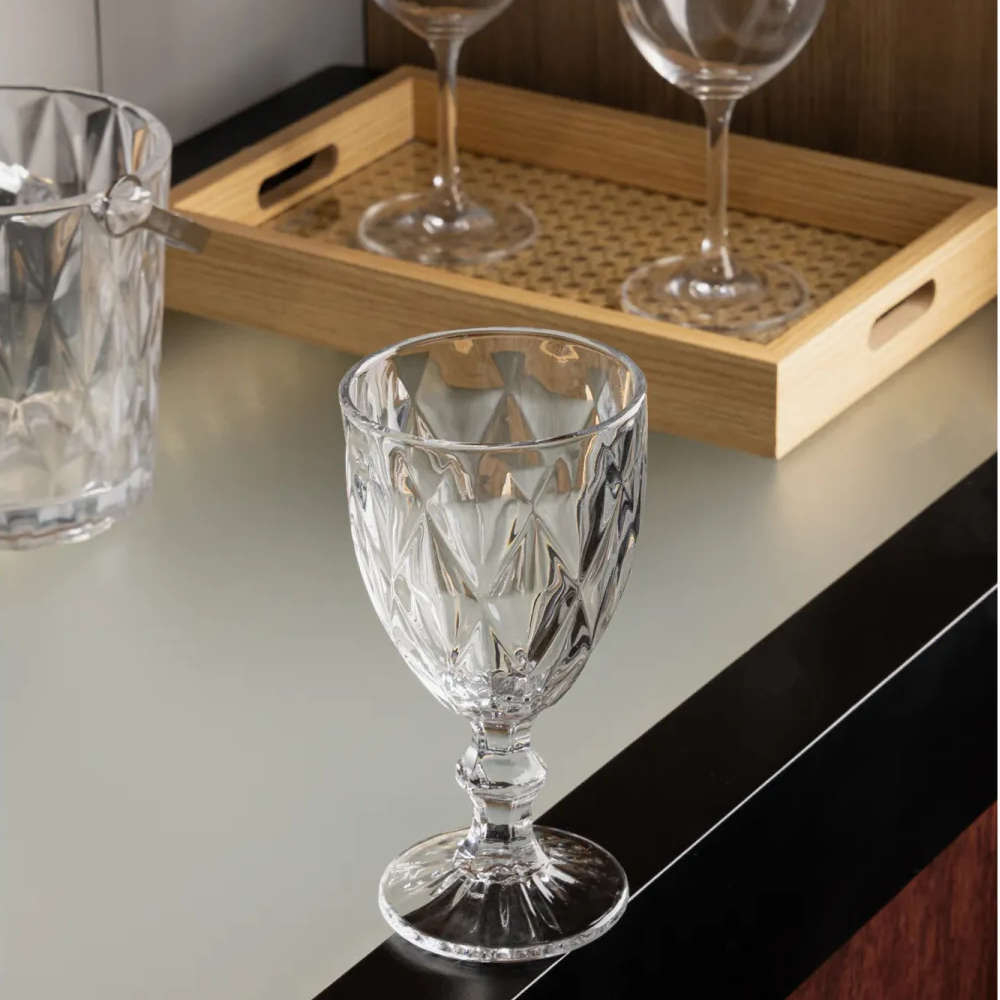 Jogo Com 6 Tacas Para Agua Diamond 320 Ml