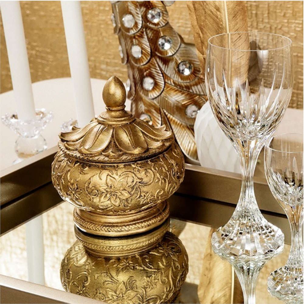 Jogo de 6 Tacas Em Cristal Lapidado Para Agua Strauss