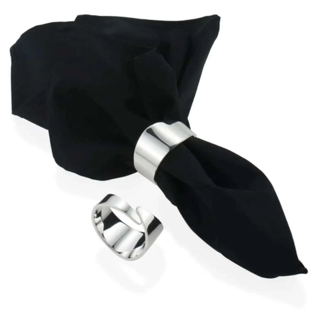 Jogo de Argolas de Guardanapo Riva Sava Aco Inox Jogo de Argolas de Guardanapo Riva Sava Aco Inox