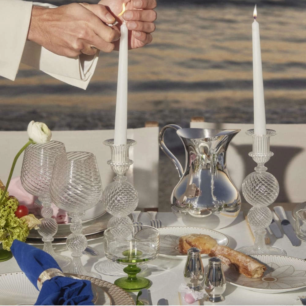 Jogo de Castiçais Christofle Tourbillon 2 Peças