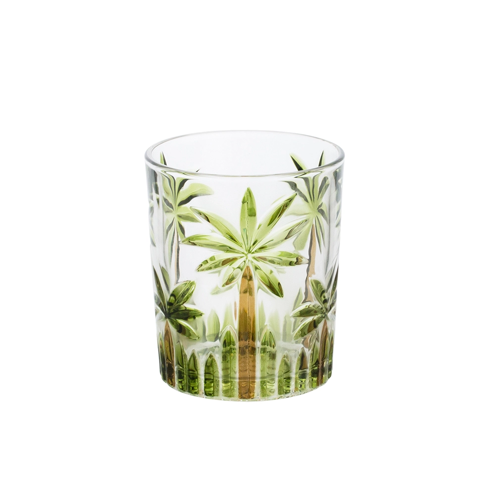 Jogo de Copos Baixos Wolff Palm Tree Handpaint 340 Ml - 6 Peças