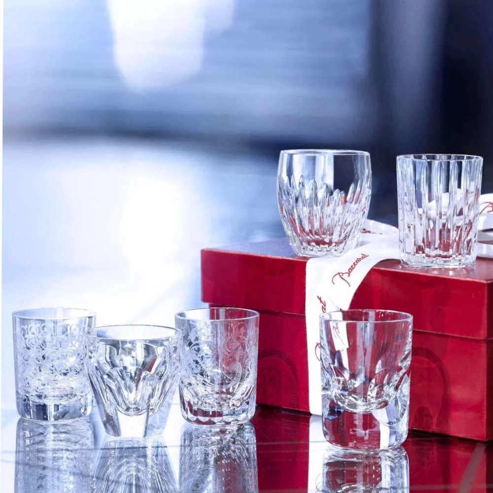 Jogo de Copos Para Whisky Em Cristal Baccarat Arlequin