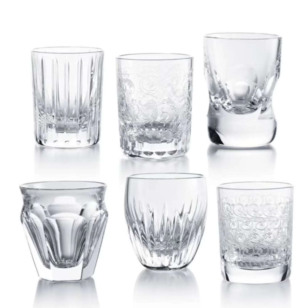 Jogo de Copos Para Whisky Em Cristal Baccarat Arlequin
