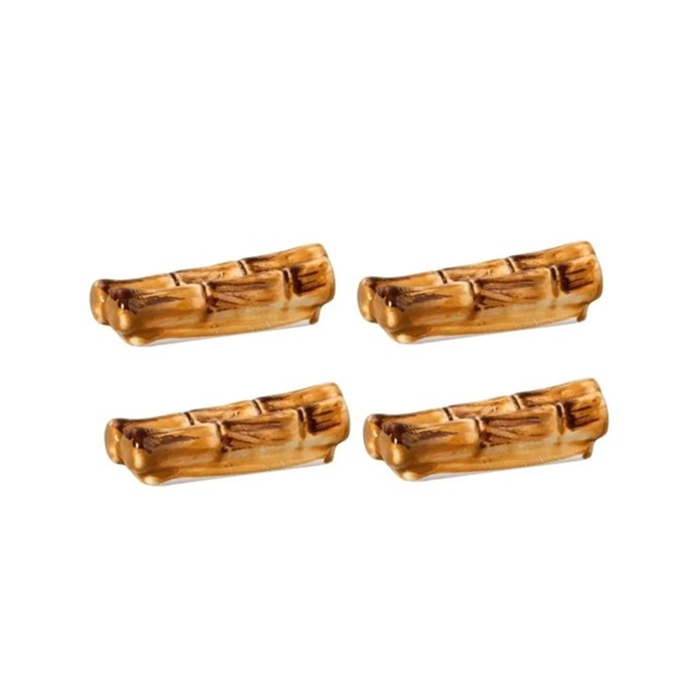Jogo de Descansos Para Talher Scalla Bambu 2 X 8 Cm - 4 Peças