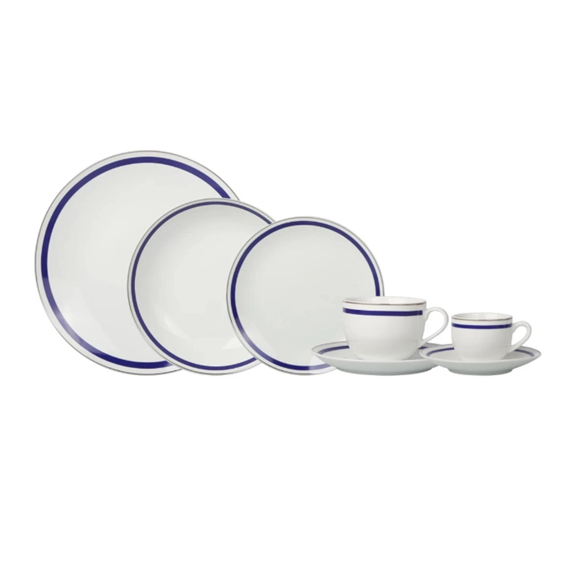 Aparelho de Jantar 42 Pecas L'hermitage Tres Classique Azul Aparelho de Jantar 42 Pecas L'hermitage Tres Classique Azul