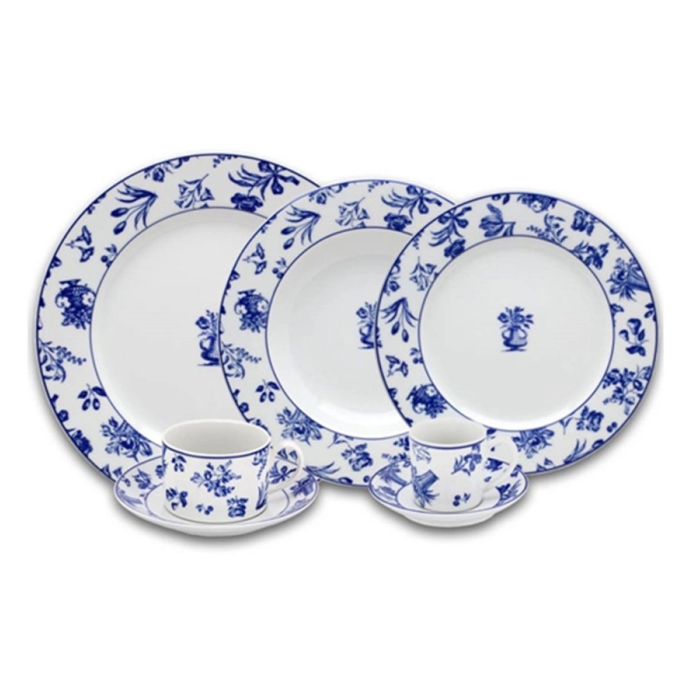 Jogo de Jantar, Cha e Cafe 30 Pecas Vista Alegre Chintz Azul