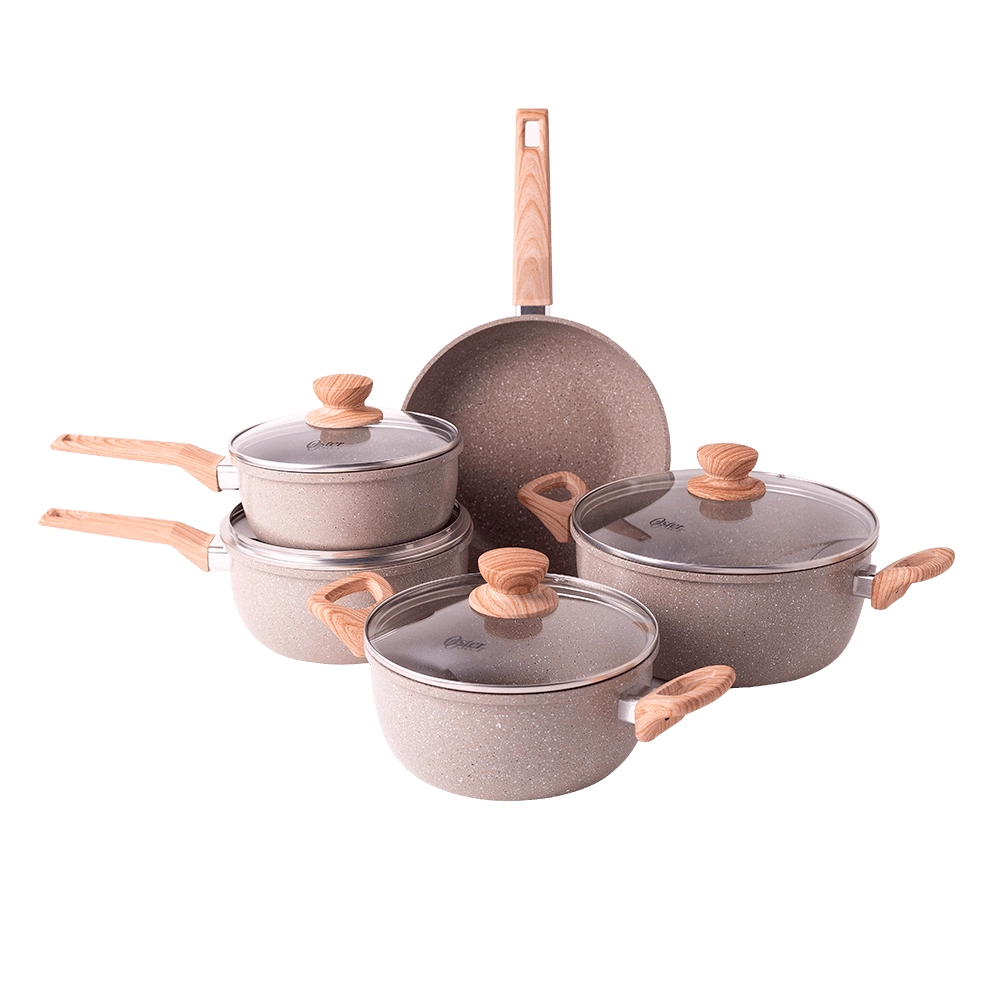 Jogo de Panelas Oster Marble Com Indução - 5 Peças Jogo de Panelas Oster Marble Com Indução - 5 Peças