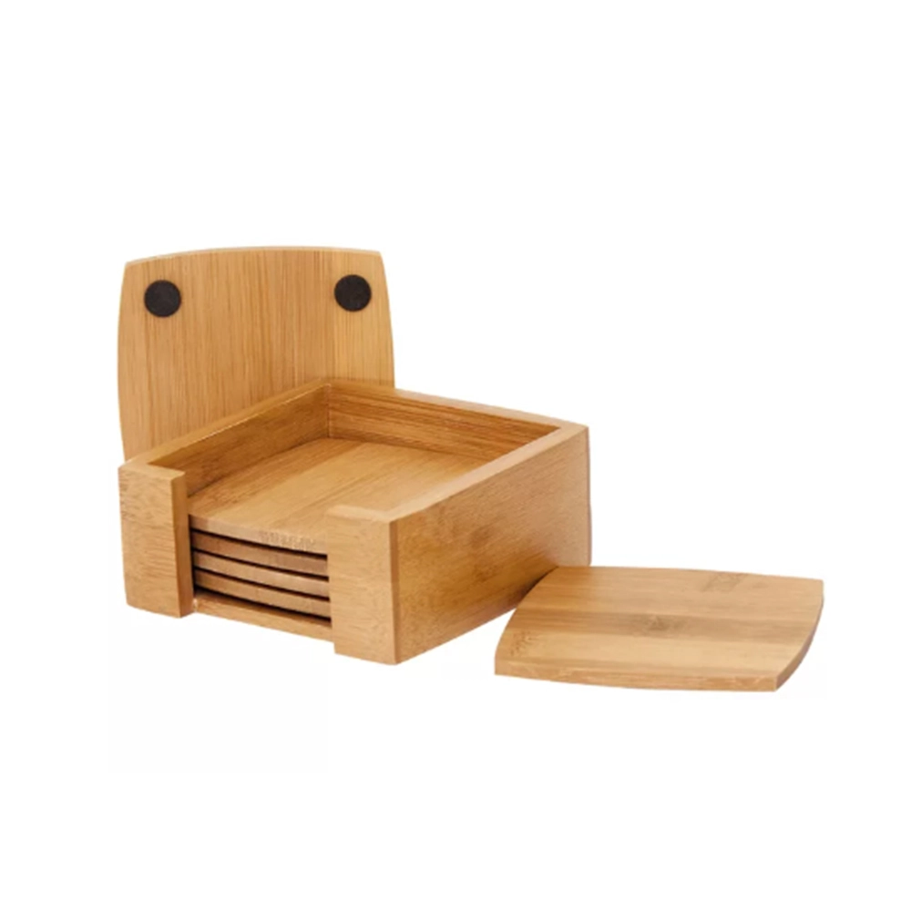 Jogo de Porta Copos Quadrados Oikos Bambu - 6 Peças