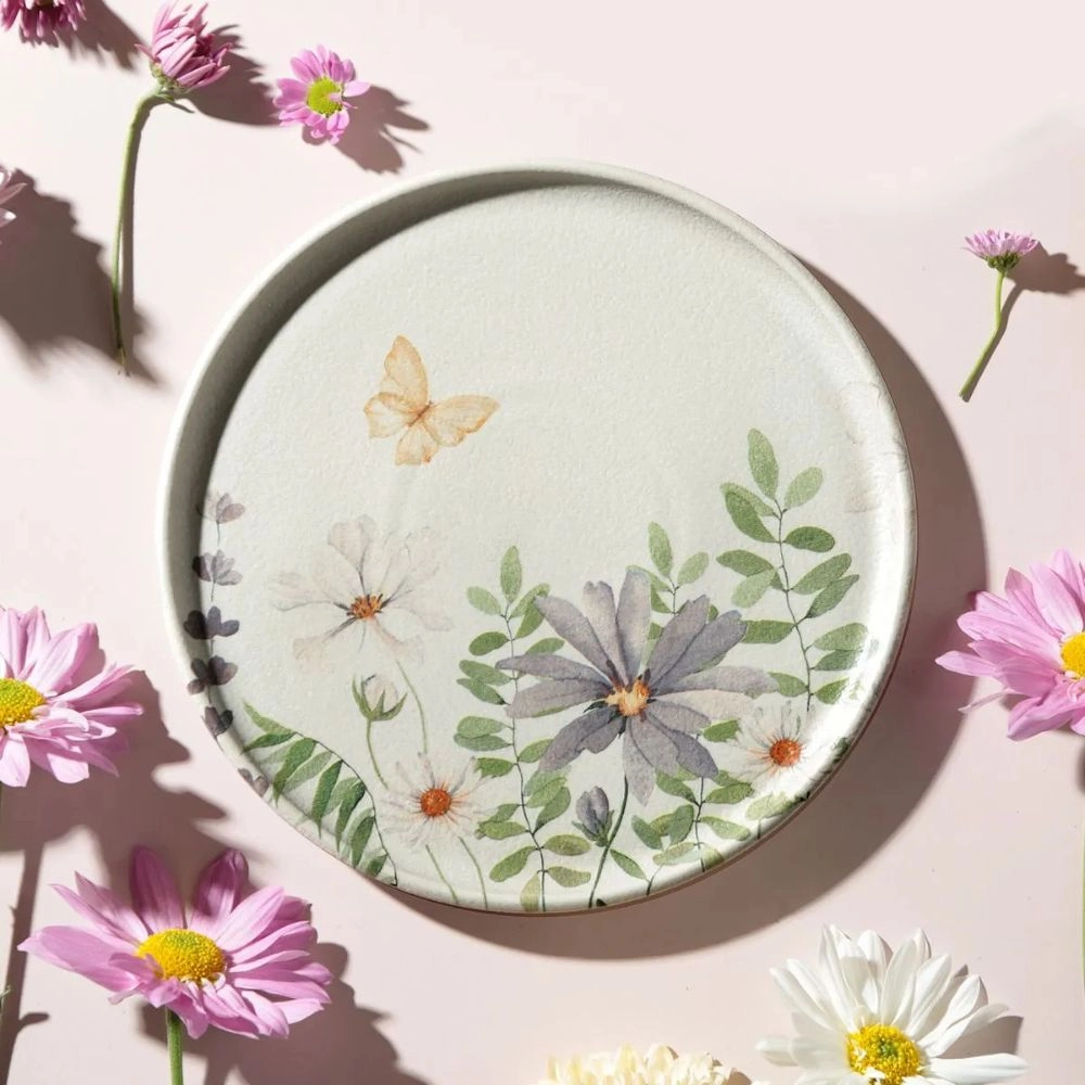 Jogo de Prato Sobremesa Porto Brasil Basic Bloom - 6 Pecas