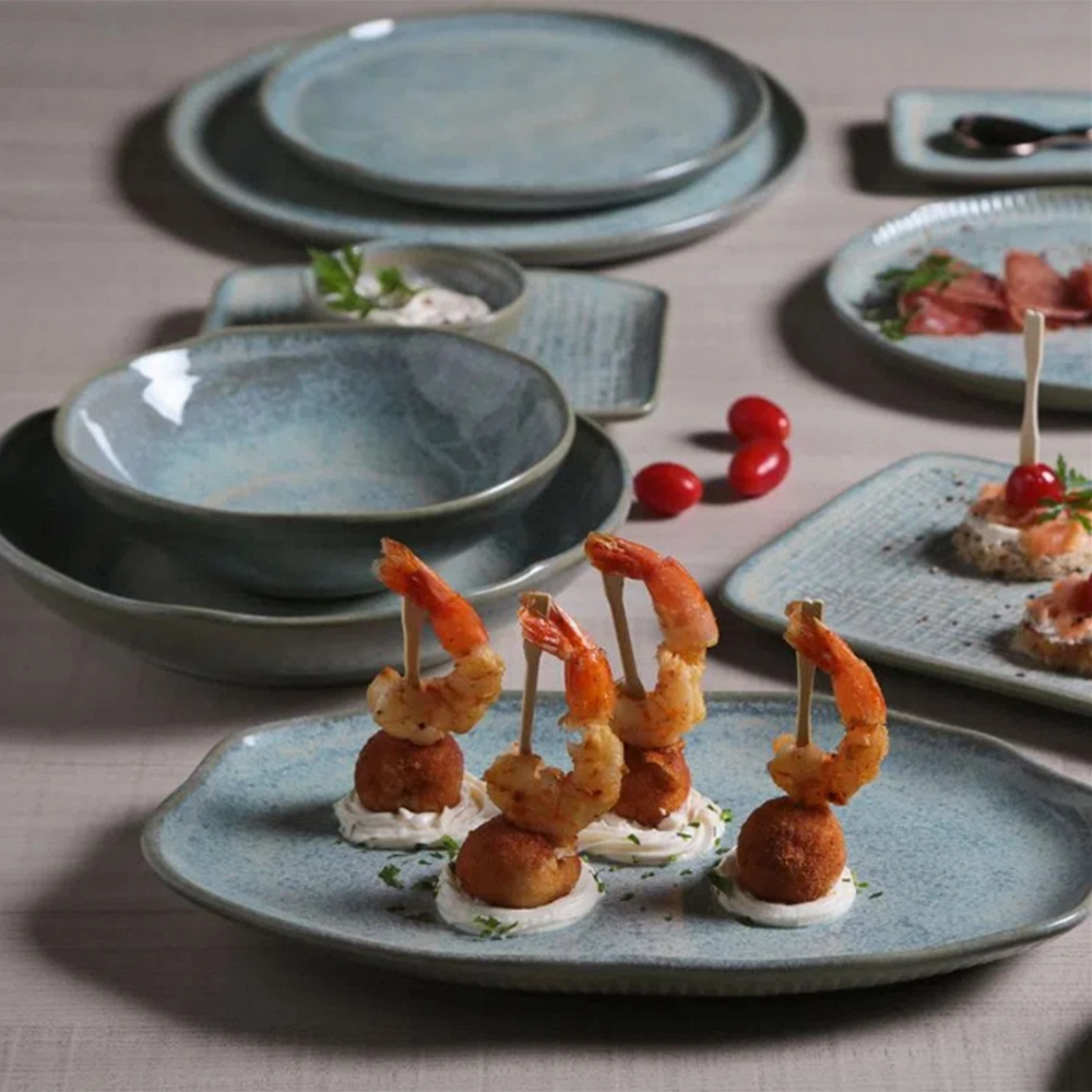 Jogo de Pratos Fundos Porto Brasil Bio Green Granite 22,5 Cm - 6 Peças