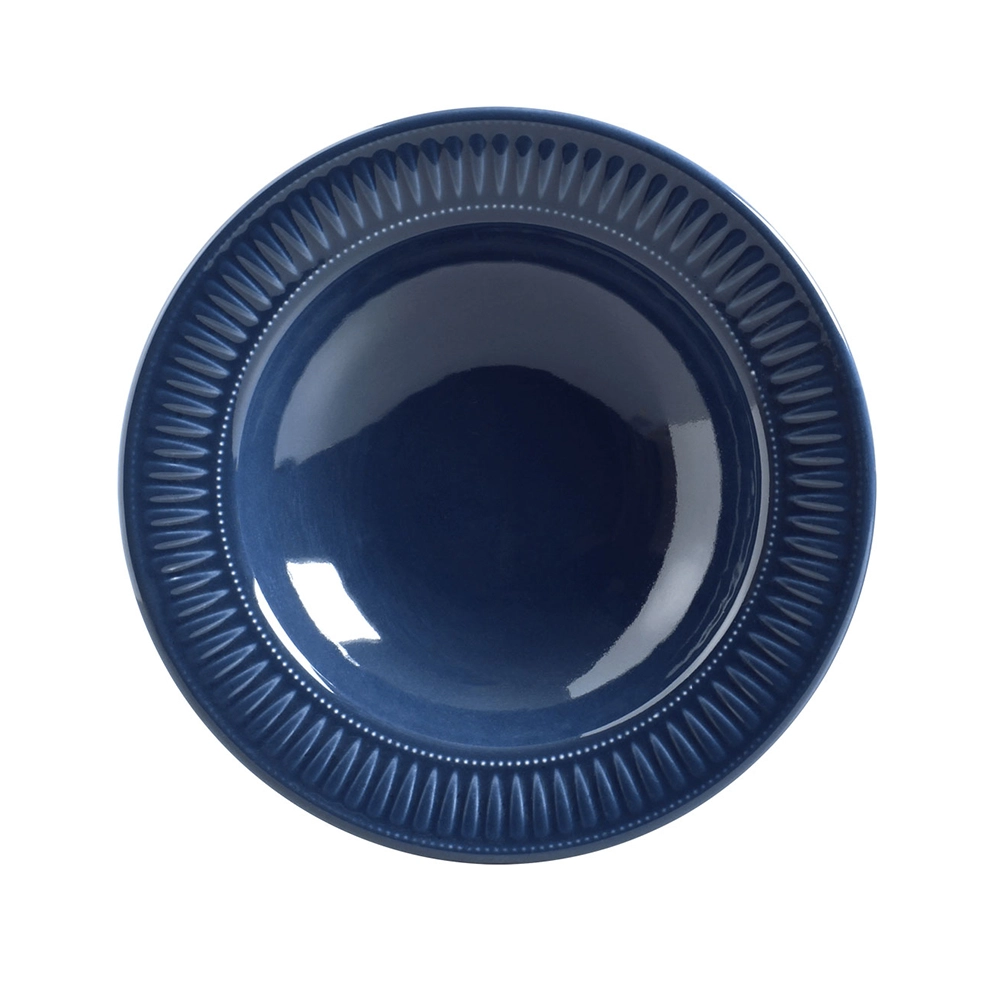 Jogo de Pratos Fundos Porto Brasil Daisy Deep Blue 22 Cm - 6 Peças Jogo de Pratos Fundos Porto Brasil Daisy Deep Blue 22 Cm - 6 Peças