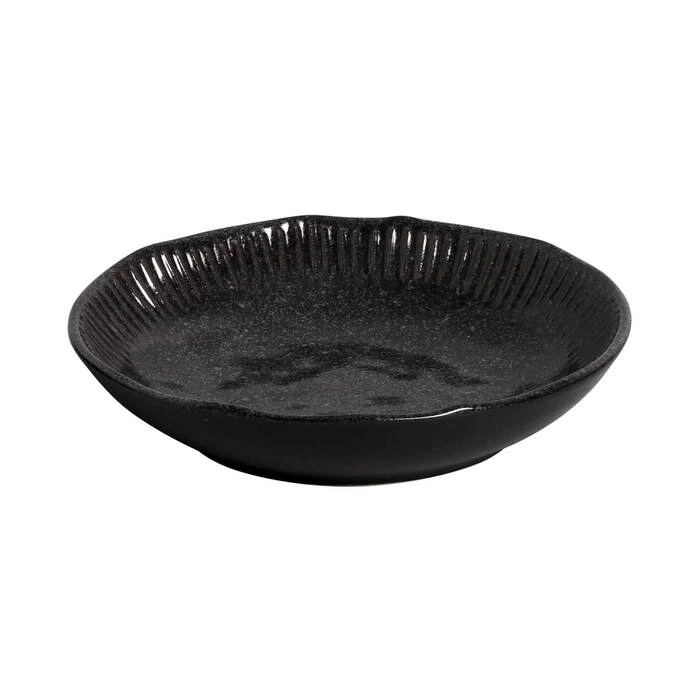 Jogo de Pratos Fundos Porto Brasil Linhas Black Sand 22,5 Cm - 6 Peças