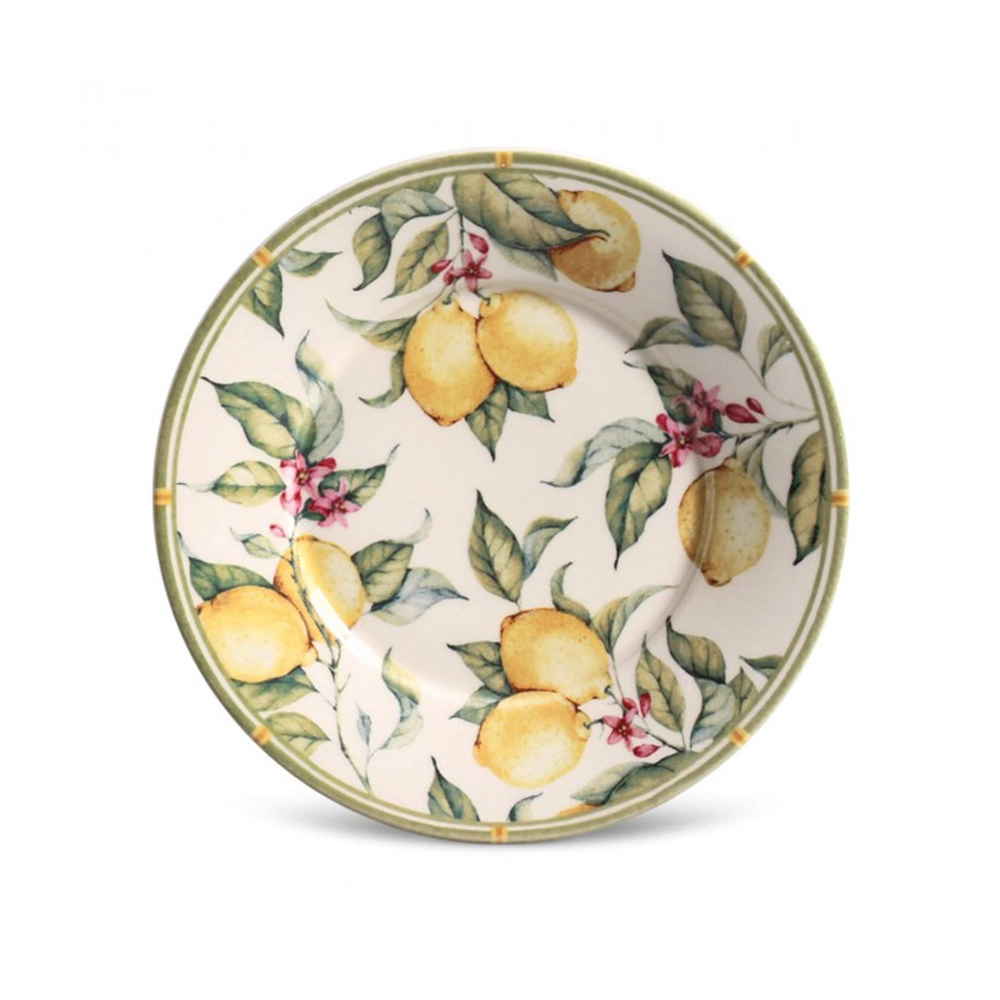 Jogo de Pratos Para Sobremesa Porto Brasil Mônaco Limone 20,5 Cm - 6 Peças