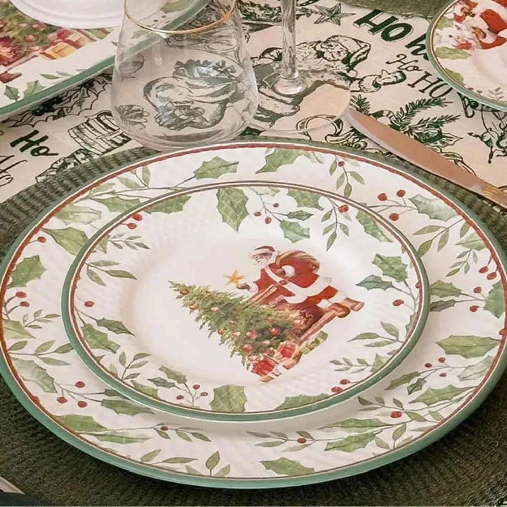 Jogo de Pratos Rasos Azevinho Ceramica Alleanza 6 Pecas Jogo de Pratos Rasos Azevinho Ceramica Alleanza 6 Pecas