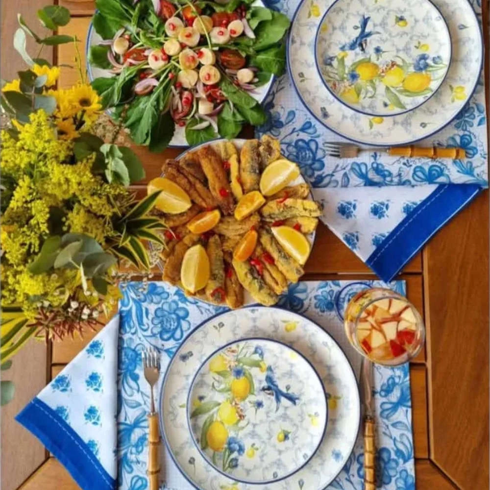 Jogo de Pratos Rasos Coup Sicilia Ceramica Alleanza Jogo de Pratos Rasos Coup Sicilia Ceramica Alleanza