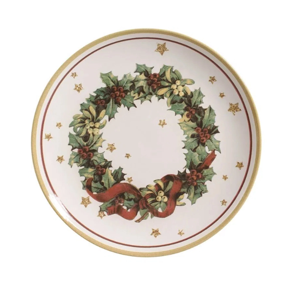 Jogo de Pratos Rasos Porto Brasil Coup Santa Claus 27,5 Cm - 6 Peças Jogo de Pratos Rasos Porto Brasil Coup Santa Claus 27,5 Cm - 6 Peças