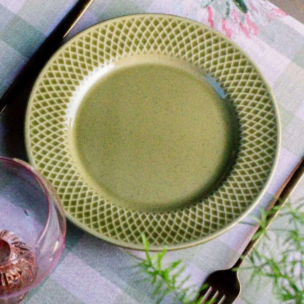 Jogo de Pratos Rasos Verde Esmeralda Ceramica Alleanza Jogo de Pratos Rasos Verde Esmeralda Ceramica Alleanza