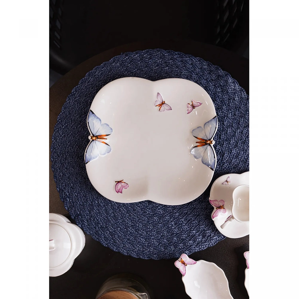 Jogo de Sousplat Wolff Borboletas 27 Cm - 6 Pecas Jogo de Sousplat Wolff Borboletas 27 Cm - 6 Pecas