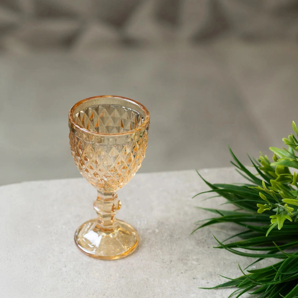 Tacas Para Agua Lyor Bico de Abacaxi Ambar Metalizado 260 Ml - 6 Pecas Tacas Para Agua Lyor Bico de Abacaxi Ambar Metalizado 260 Ml - 6 Pecas