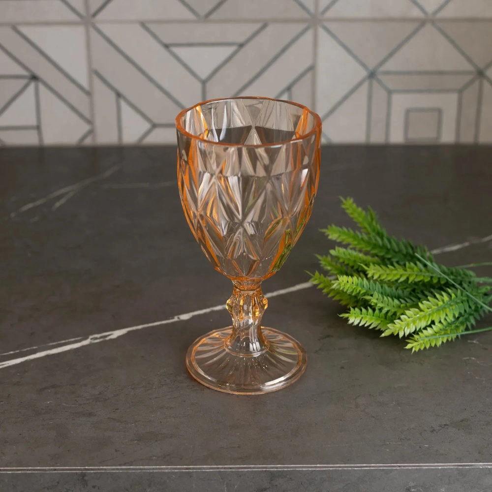 Jogo de Tacas Para Agua Lyor Diamond Metalizada Ambar 325 Ml - 6 Pecas Jogo de Tacas Para Agua Lyor Diamond Metalizada Ambar 325 Ml - 6 Pecas