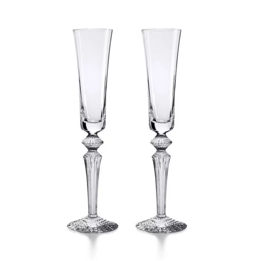 Jogo de Tacas Para Champanhe Em Cristal Baccarat Mille Nuits Translucida Jogo de Tacas Para Champanhe Em Cristal Baccarat Mille Nuits Translucida