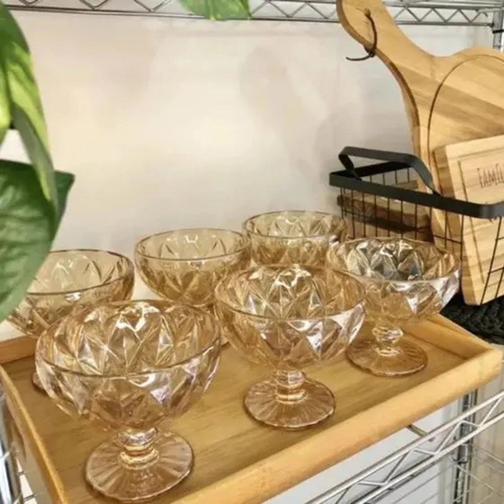 Jogo de Tacas Para Champanhe Lyor Diamond Ambar Metalizado 310 Ml - 6 Pecas Jogo de Tacas Para Champanhe Lyor Diamond Ambar Metalizado 310 Ml - 6 Pecas