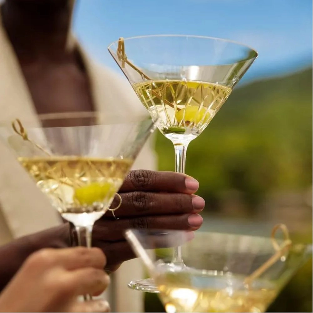 Jogo de Tacas Para Dry Martini Strauss Sommelier Lapidacao 160 320 Ml