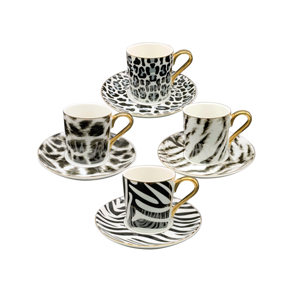 Jogo de Xícaras Para Café Com Pires L'hermitage Aretha 100 Ml - 4 Peças Jogo de Xícaras Para Café Com Pires L'hermitage Aretha 100 Ml - 4 Peças