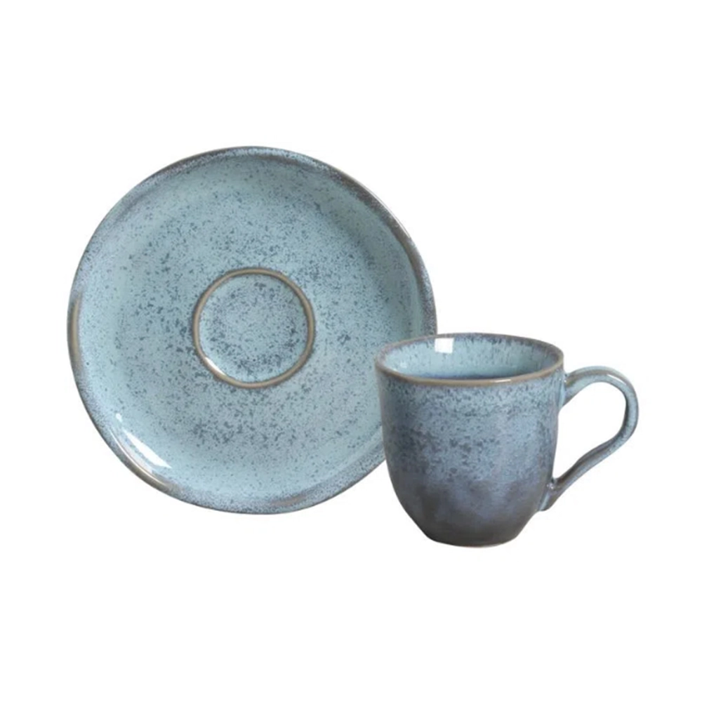 Jogo de Xícaras Para Café Com Pires Porto Brasil Bio Breeze 120 Ml - 6 Peças