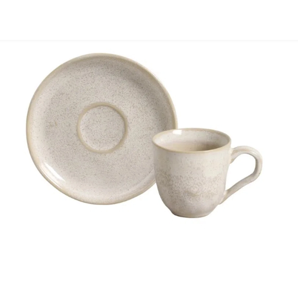 Jogo de Xícaras Para Café Com Pires Porto Brasil Bio Latte 120 Ml - 6 Peças