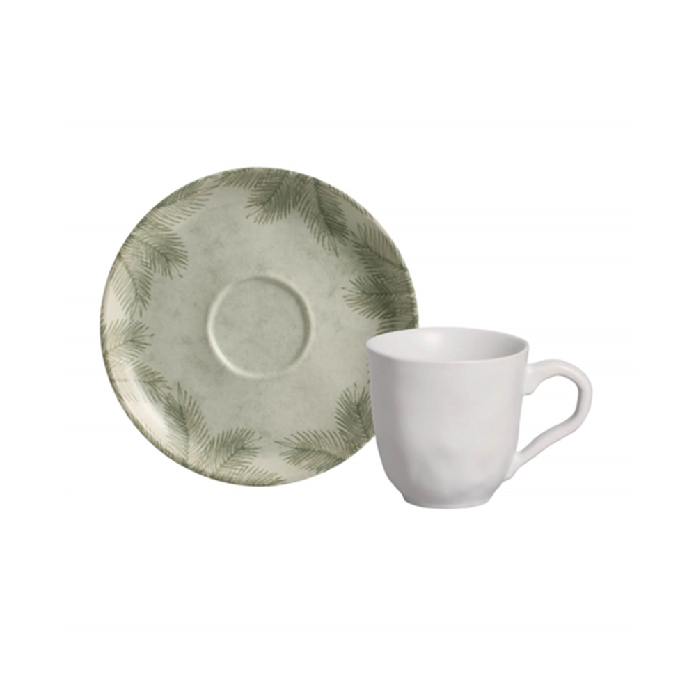 Jogo de Xícaras Para Café Com Pires Porto Brasil Bio Tropicália 120 Ml - 6 Peças Jogo de Xícaras Para Café Com Pires Porto Brasil Bio Tropicália 120 Ml - 6 Peças