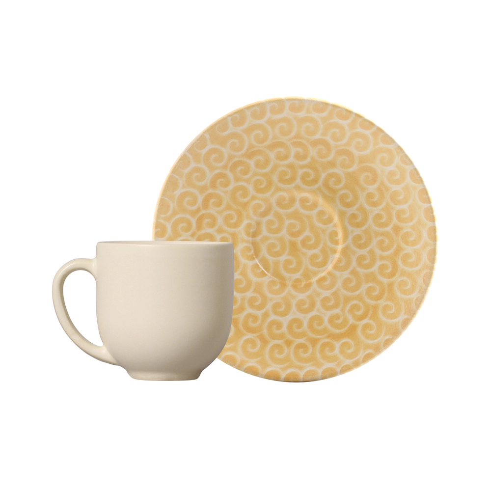 Jogo de Xícaras Para Café Com Pires Porto Brasil Coup Brisa de Verâo 112 Ml - 6 Peças Jogo de Xícaras Para Café Com Pires Porto Brasil Coup Brisa de Verâo 112 Ml - 6 Peças