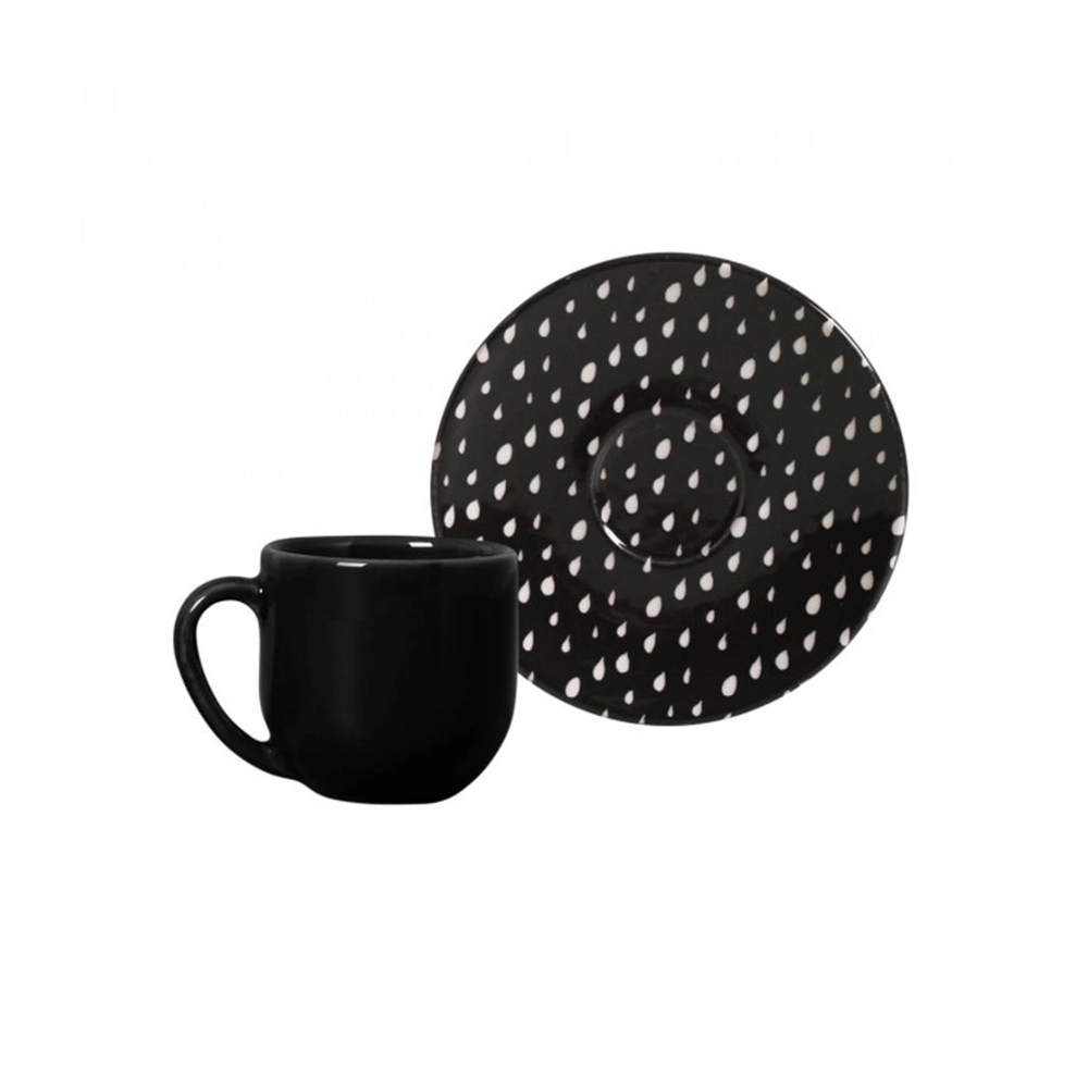 Jogo de Xicaras Para Cafe Com Pires Porto Brasil Coup Chevron - 6 Pecas