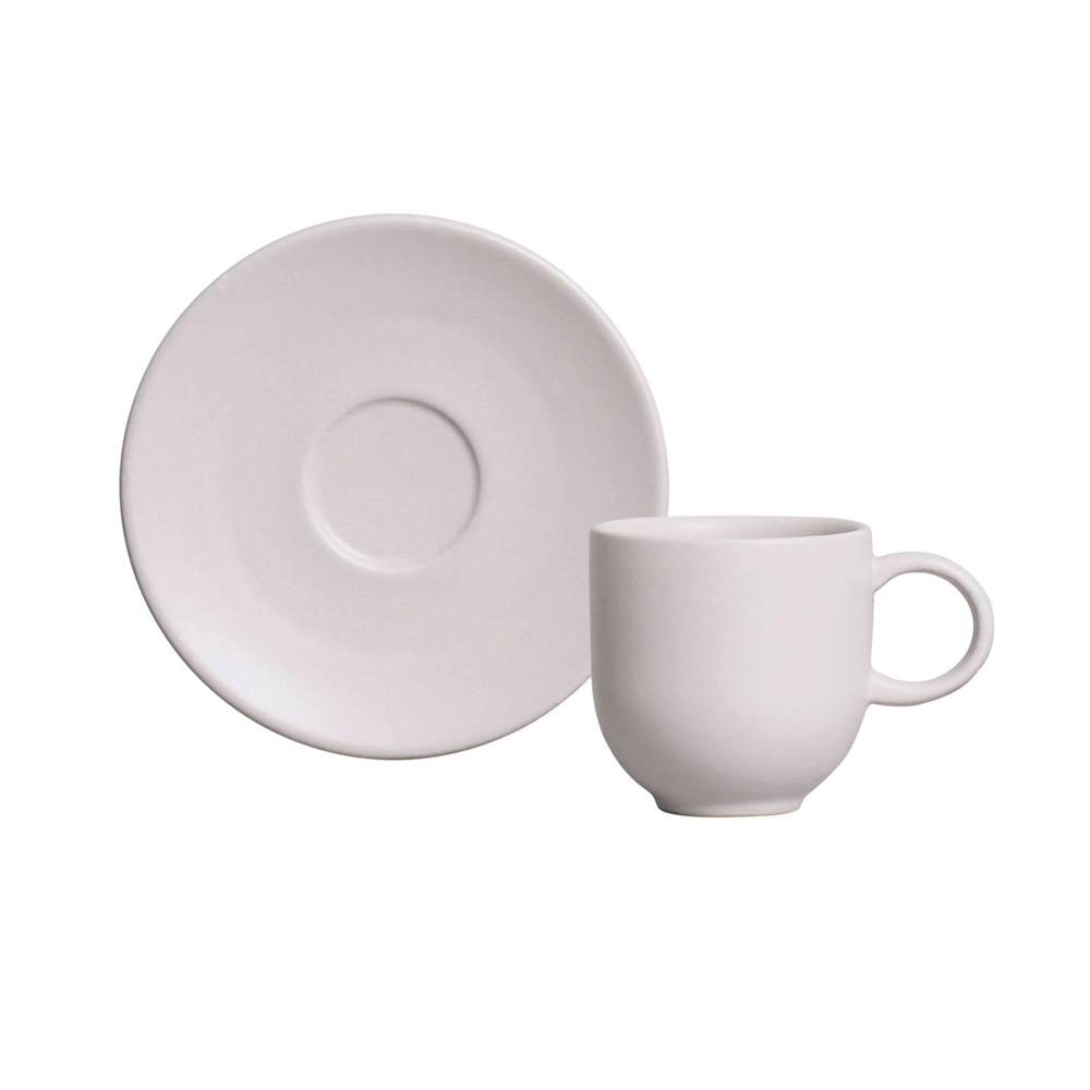 Jogo de Xícaras Para Café Com Pires Porto Brasil Coup Stoneware Haya 97 Ml - 6 Peças Jogo de Xícaras Para Café Com Pires Porto Brasil Coup Stoneware Haya 97 Ml - 6 Peças