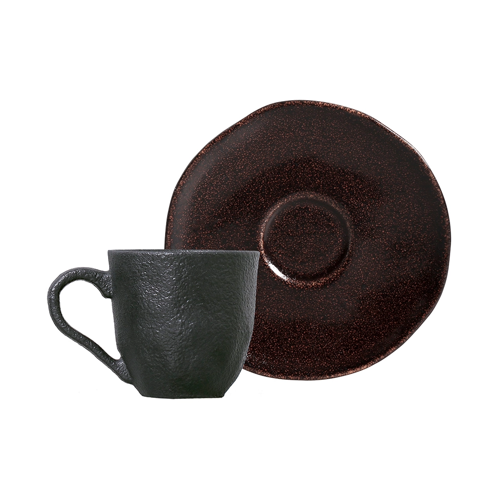 Jogo de Xícaras Para Café Com Pires Porto Brasil Orgânico Volcano 120 Ml - 6 Peças Jogo de Xícaras Para Café Com Pires Porto Brasil Orgânico Volcano 120 Ml - 6 Peças